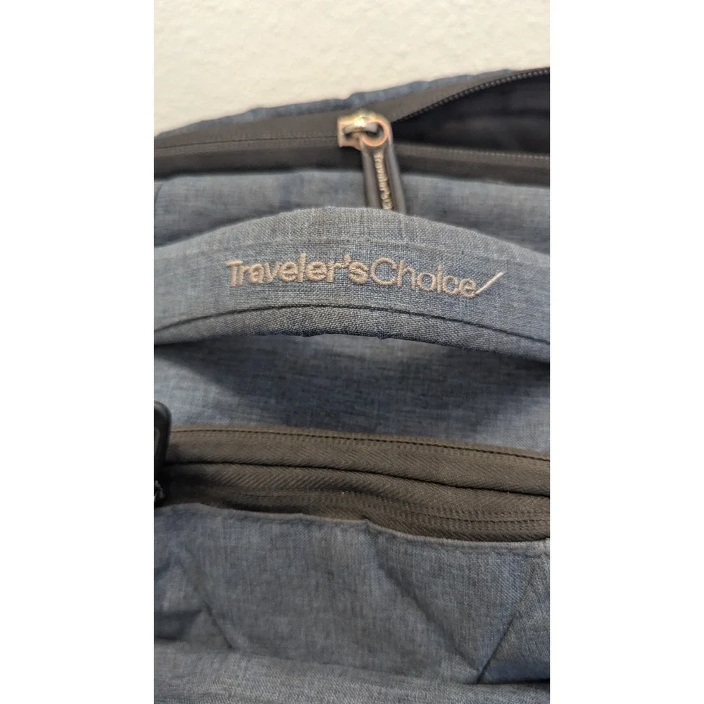 New Traveler's Choice Laptop Backpack Brushed Navy Size 19